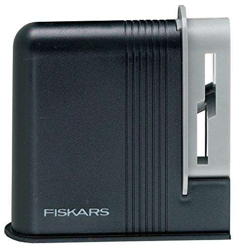 Fiskars Clip-Sharp, Total Length: 4 cm, Plastic, 1000812 Scissors Sharpener, one size, Black