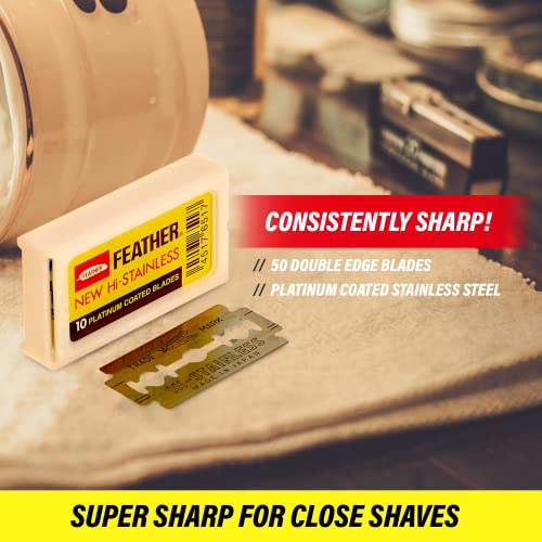 Feather Double Edge Safety Razor Blades 30 Count | The Storepaperoomates Retail Market - Fast Affordable Shopping