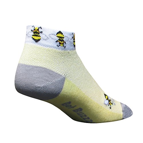 SockGuy, Classic Low Cut Socks, 1-Inch Cuff Height – Small/Medium, Get Buzzed, Bees