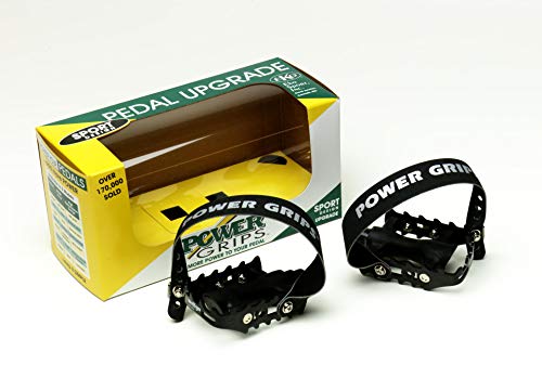 Power Grips Sport Pre-Assembled Strap/Pedal Kit, Black