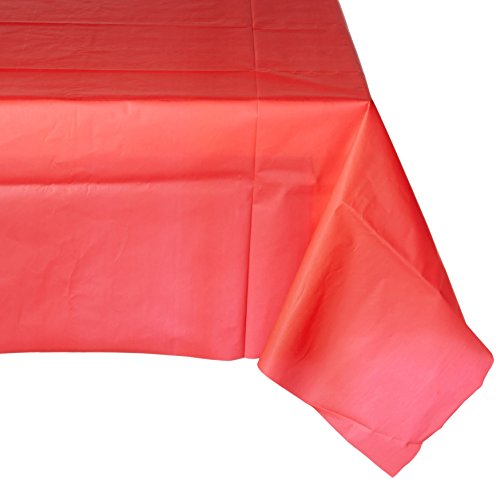 Creative Converting Banquet Plastic Table Cover, One Size, Classic Red