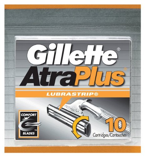 Gillette AtraPlus Cartridges with Lubrastrip, 10-Count Packages (Pack of 2)