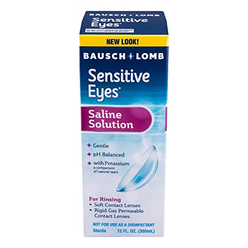 Bausch & Lomb Sensitive Eyes Saline Solution, 12-Ounce Bottles (Pack of 6) – Packaging May Vary