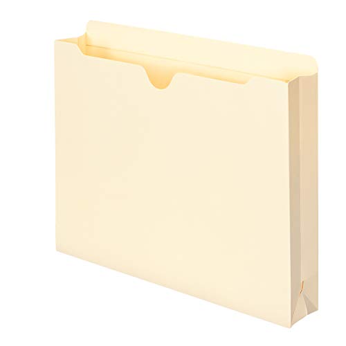 Smead File Jacket, Reinforced Straight-Cut Tab, 2″ Expansion, Letter Size, Manila, 50 Per Box (75560)