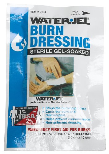 First Aid Only 4″ X 4″ Water Jel Burn Dressing, Sterile (Pack of 3)