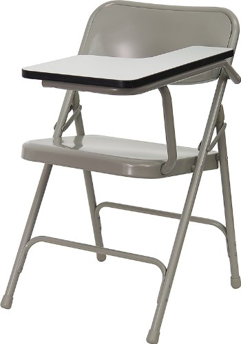 Flash Furniture Premium Steel Folding Chair with Left Handed Tablet Arm
