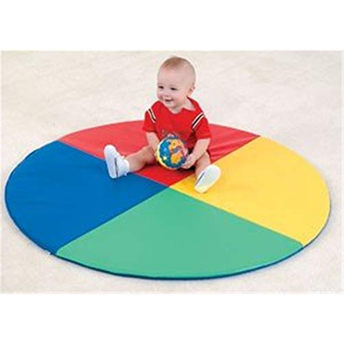 Children’s Factory Four Color Pie Activity Mat for Baby Girl/Boy, Foam Floor Play Mats for Kids/Infants, Daycare/Homeschool/Classroom Use