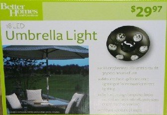LED UMBRELLA LIGHT BY BETTER HOMES AND GARDENS!