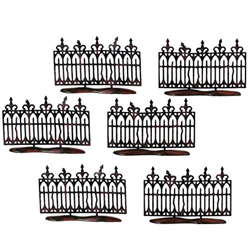Department 56 Halloween Accessories for Village Collections Spooky Miniature Fence Figurine Set, 2 Inches, Black