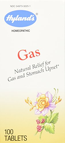 Hyland’s Gas Tablets, Natural Relief of Gas and Stomach Upset, 100 Quick Dissolving Tablets