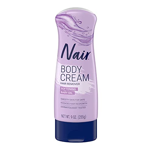 Nair Hair Removal Body Cream with Softening Baby Oil, Leg and Body Hair Remover