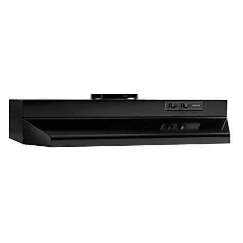 Broan-NuTone 423023 Insert 30-inch Under-Cabinet Range Hood with 2-Speed Exhaust Fan and Light, Black