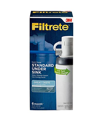 Filtrete Standard Under Sink Quick Change Water Filtration System 3US-AS01,White