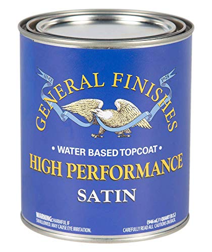 General Finishes High Performance Water Based Topcoat, 1 Quart, Satin