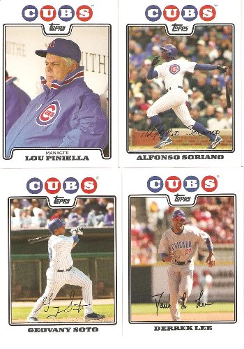 2008 Topps Chicago Cubs Complete Team Set ( 21 – Baseball Cards from both Series 1 & 2) Includes Alfonso Soriano, Derrek Lee, Carlos Zambrano and more !