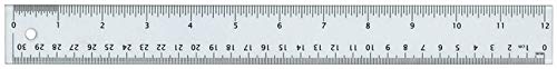 ALVIN, Clear Acrylic Ruler, Scratch Resistant, Multipurpose Drawing, Drafting, and Design Tool, Great for Both Students, Hobbyists, and Professionals – 12 inches