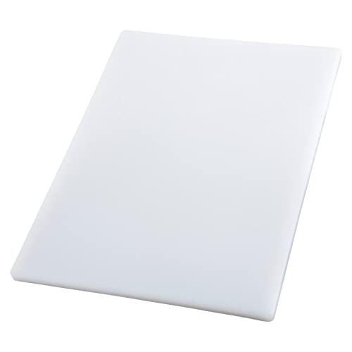 Winco Heavy-Duty Plastic Cutting Board, 12″ x 18″ x 3/4″, White