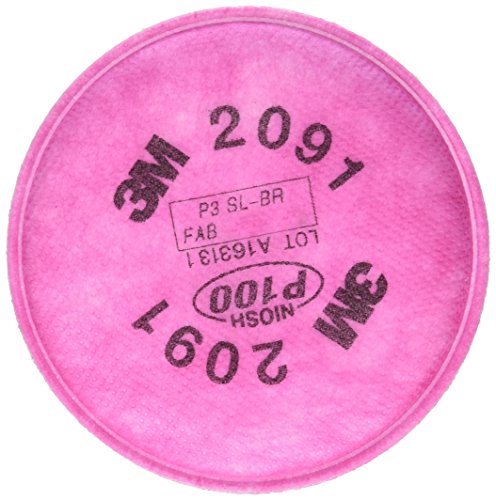 3M particulate filters P100 #2091/07000 , Pink, 2 Count