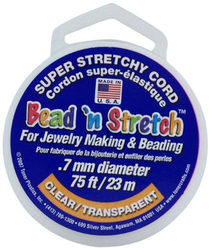 Toner Plastics Clear Stretch Cord, 1