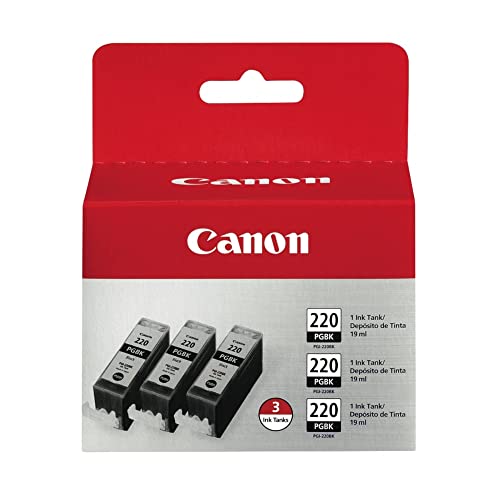 Canon PGI-220 Black Triple Pack Compatible to printer MP980, MP560, MP620, MP640, MP990, MX860, MX870, iP4600, iP3600, iP4700