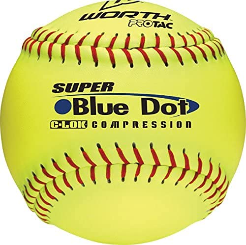 Worth 12-Inch Slowpitch YS2RS Protac Non-InchStamped ASA Ball ( Pack Of 12 )