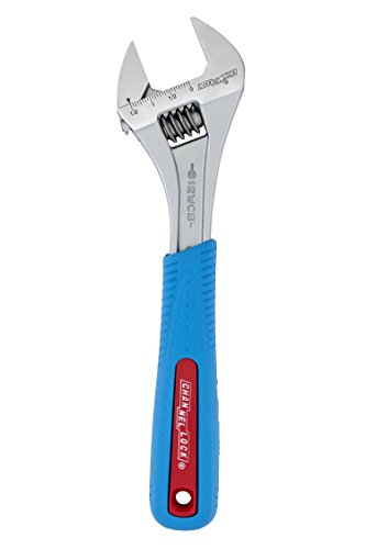 Adjustable Wrench, 12 in, Chrome, Cushion