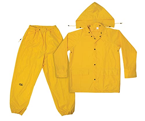 CLC Rain Wear R102X Yellow Polyester 3-Piece Rain Suit – XLarge