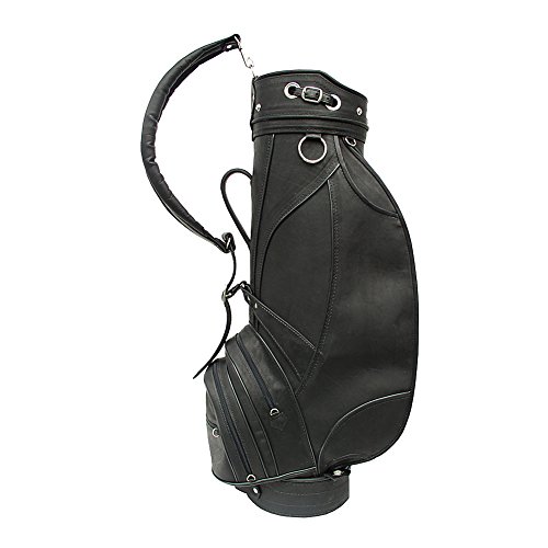 Piel Leather Deluxe 9in Golf Bag Blk, Black, One Size