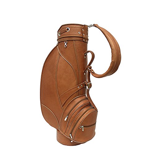 Piel Leather Deluxe 9in Golf Bag, Brown, One Size