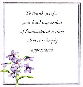 Floral thank you sympathy cards – pack of 10