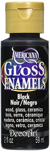 DecoArt DAG67-30 Americana Gloss Enamel Paint, 2-Ounce, Black