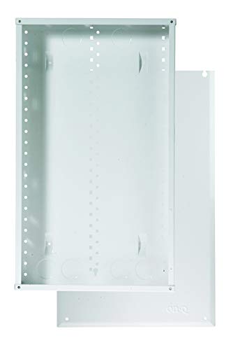 Legrand – OnQ 20 Inch Media Enclosure, 20 Gauge Cable Management Box, Cable Wall Cover with 2.5 Inch Opening for Wires, Recessed Media Box, Glossy White, EN2000