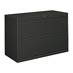 Hon 800 Series Two-Drawer Lateral File, 42w x 19-1/4d x 28-3/8h, Charcoal 892LS