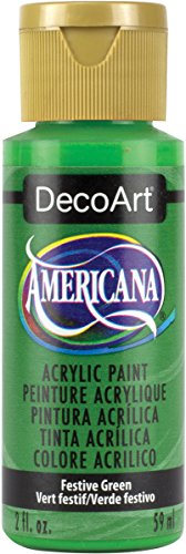 DecoArt Americana Acrylic Paint, 2-Ounce, Festive Green