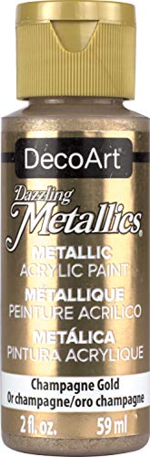 DecoArt Dazzling Metallics 2-Ounce Champagne Gold Acrylic Paint