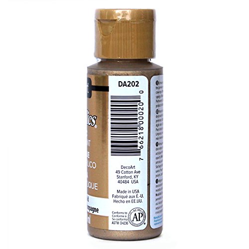DecoArt Dazzling Metallics 2-Ounce Champagne Gold Acrylic Paint | The Storepaperoomates Retail Market - Fast Affordable Shopping