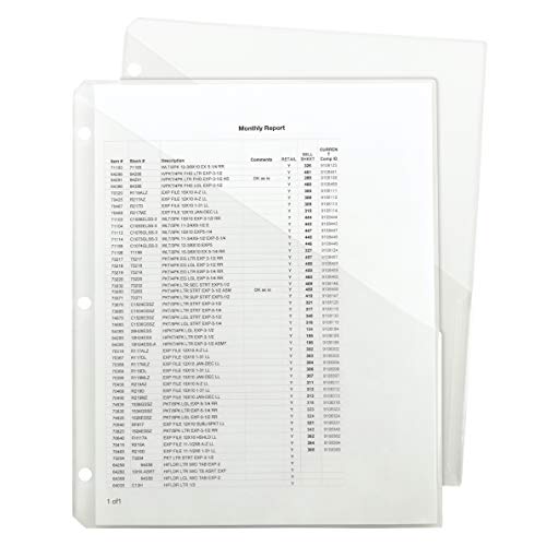Smead Organized Up Poly Translucent Slash File Jacket, Three-Hole Punched, Letter Size, Clear, 5 per Pack (89506)