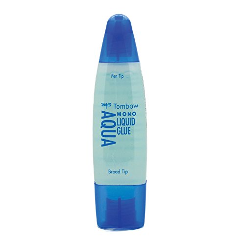 Tombow 52180 MONO Aqua Liquid Glue, 1.69 Ounce, 1-Pack. Dual Tip Dispenser for Precise to Full Coverage Application that Dries Clear.