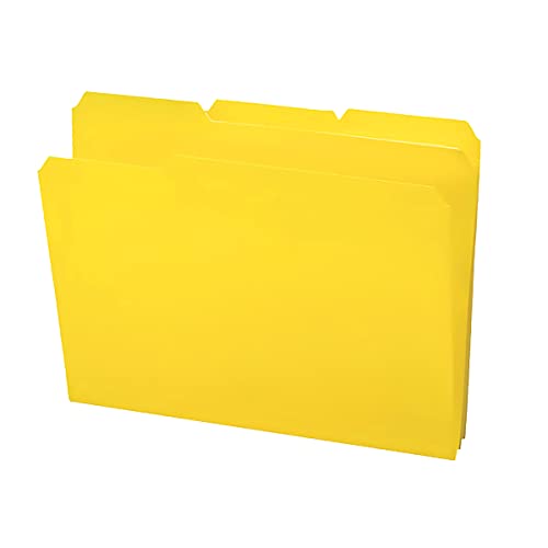 Smead Poly File Folder, 1/3-Cut Tab, Letter Size, Yellow, 24 Per Box (10504)