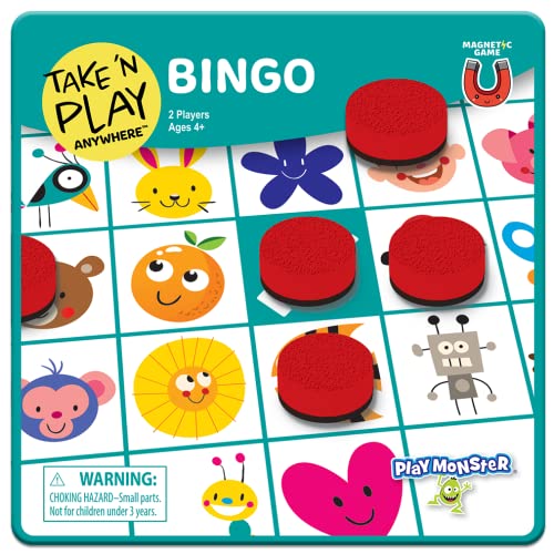 Take N Play Anywhere Bingo – Magnetic Pieces in Magnetic Travel Friendly Tin for Fun on the Go- For Ages 4+