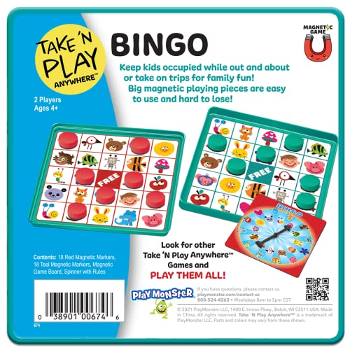 Take N Play Anywhere Bingo – Magnetic Pieces in Magnetic Travel Friendly Tin for Fun on the Go- For Ages 4+ | The Storepaperoomates Retail Market - Fast Affordable Shopping