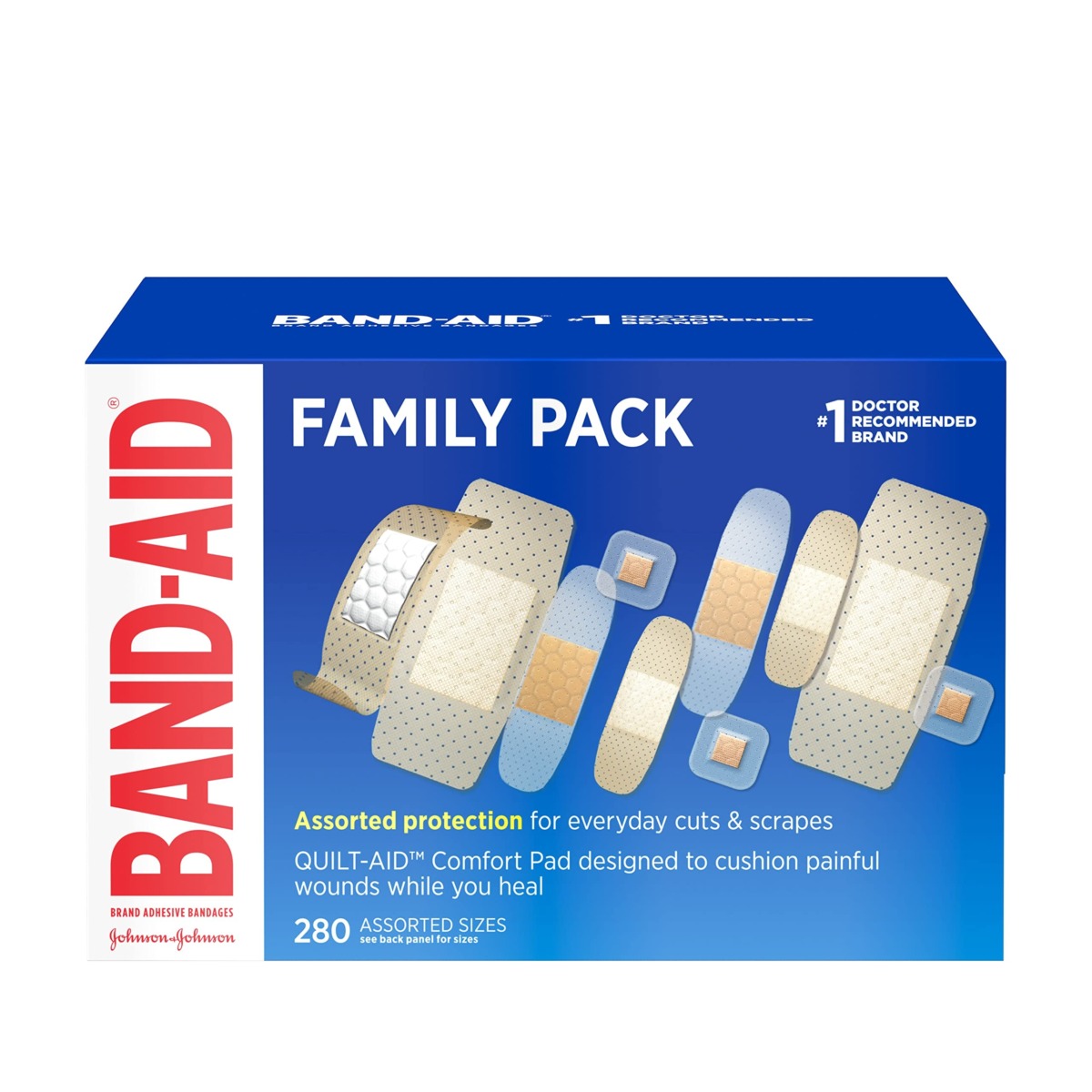 Band-Aid Brand Adhesive Bandages Family Variety Pack, Sheer & Clear Flexible Sterile Individually Wrapped Bandages for First Aid Wound Care for Minor Cuts & Scrapes, Assorted Sizes, 280 ct | The Storepaperoomates Retail Market - Fast Affordable Shopping