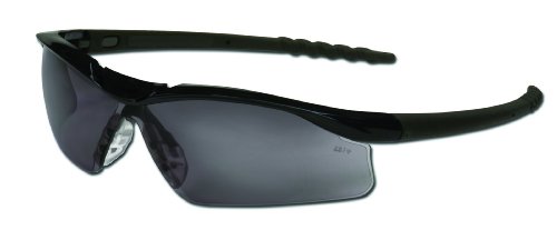 MCR Safety DL112AF Dallas Safety Glasses with Polished Black Frame and Gray Anti-Fog Lens
