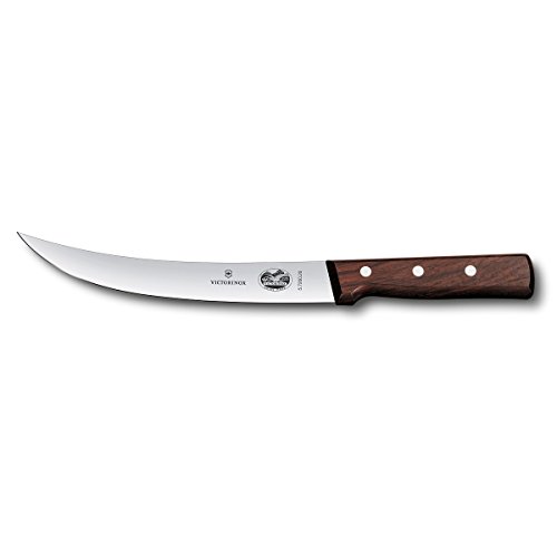 Victorinox 8-Inch Curved Breaking Knife with Rosewood Handle