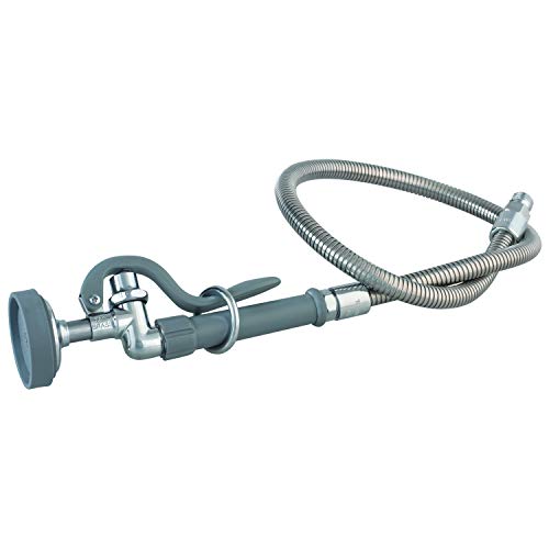 TS Brass B-0100 Pre-Rinse Unit with Flexible Stainless Steel Hose, Chrome