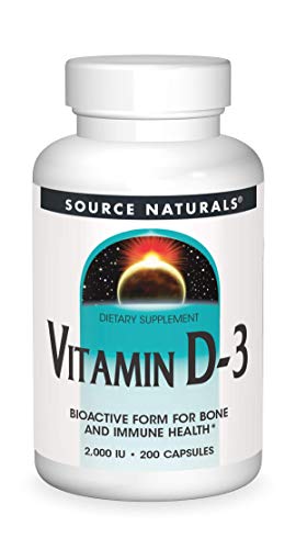 Source Naturals Vitamin D-3 2000 iu Supports Bone & Immune Health – 200 Capsules