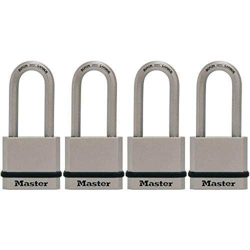 Master Lock M530XQLH Magnum Solid Steel Keyed Alike Padlocks, 1-3/4 in. Wide, 4 Pack Keyed-Alike