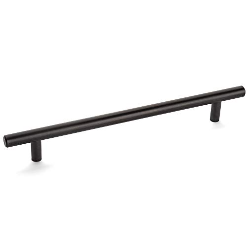 10 Pack – Cosmas 305-192ORB Oil Rubbed Bronze Cabinet Hardware Euro Style Bar Handle Pull – 7-1/2″ (192mm) Hole Centers, 10″ Overall Length