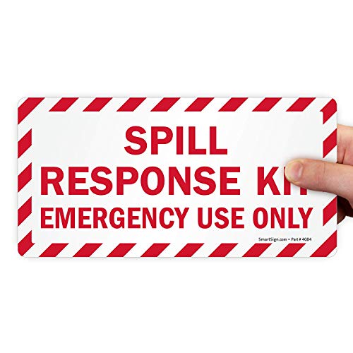 SmartSign “Spill Response Kit, Emergency Use Only” Label | 5″ x 10″ Laminated Vinyl