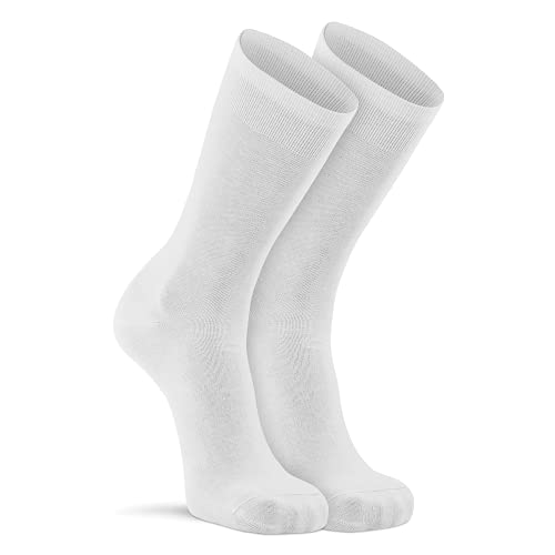 FoxRiver Wick Dry Therm A Wick Crew Liner Socks Ultra Lightweight Warm Sock Liners for Men and Women with Moisture Wicking Fabric – White – Medium, (4421)